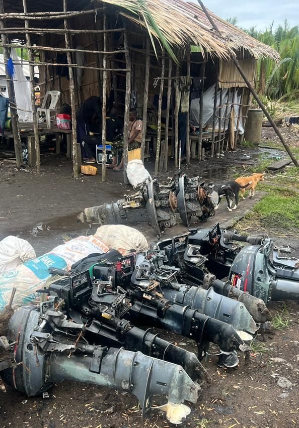 Navy Recovers Stolen Engines, Destroys Kidnappers’ Dens in Cross River Creeks